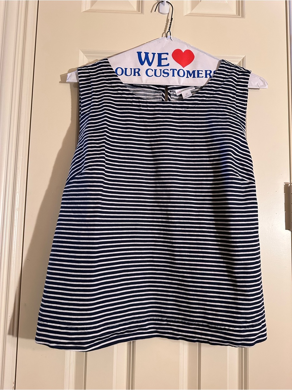 Liz Claiborne Striped Linen Tank Top